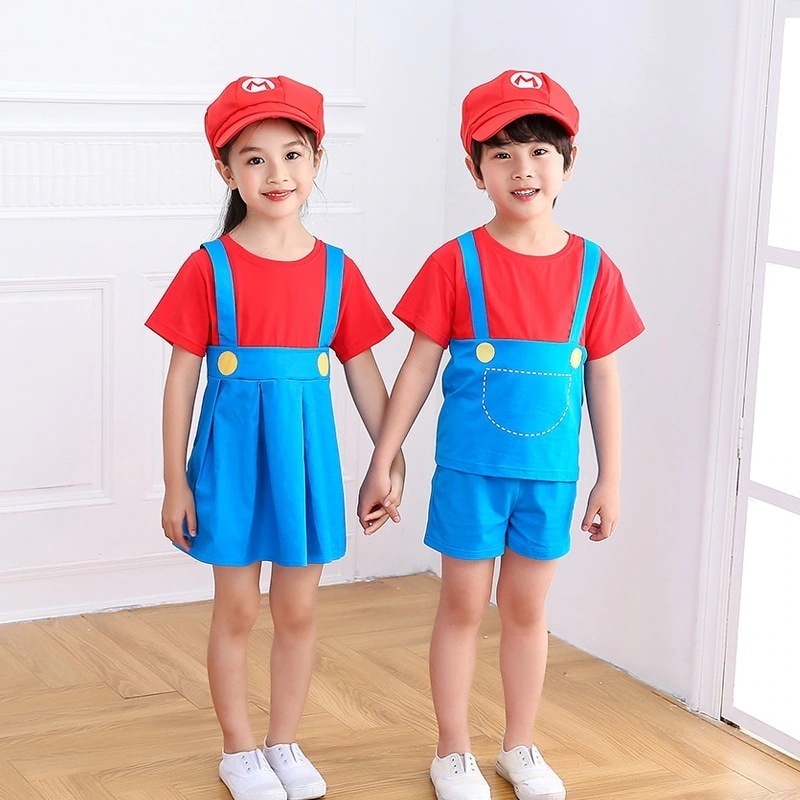 マリオ キッズマリオ ハロウイン 衣装 コスプレ 変身 仮装 コスチュームキャラクター学園祭 子供用