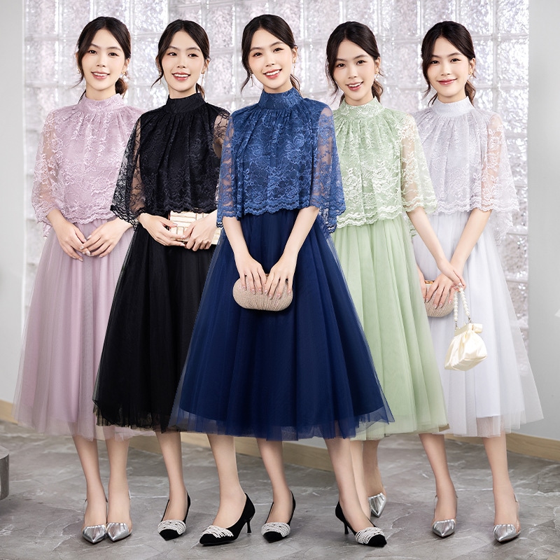 ドレス 2025 パーティー ウェディング フォーマル イブニングドレス ワンピース ロングドレス レース 優雅 エレガント 痩せる 韓国風 結婚式 前撮り 演奏会 発表会 卒業式 成人式 花嫁