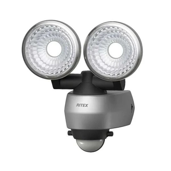 ライテックス LEDセンサーライト 2灯 LED－AC315 電動工具 作業 警告 防犯灯 センサーライト