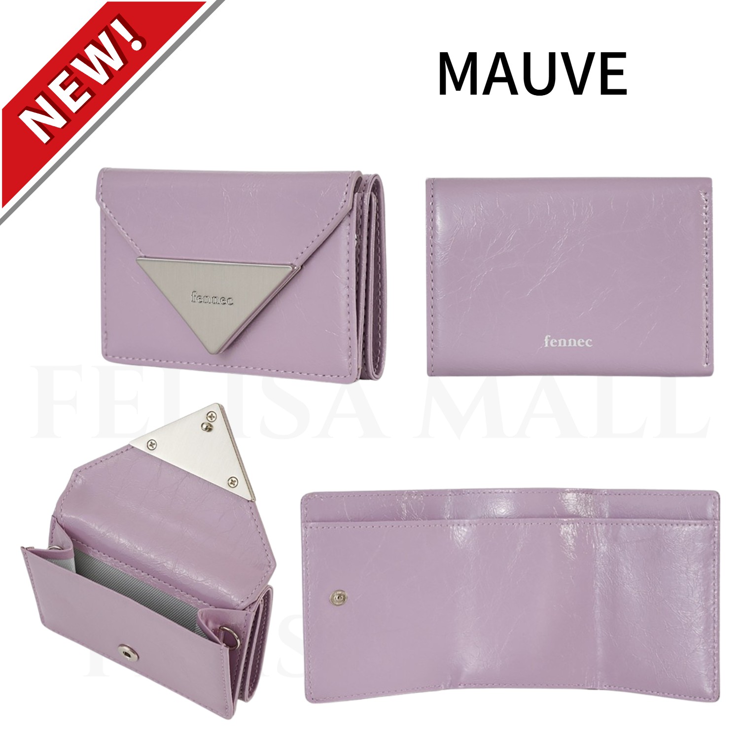 [FENNEC] PUSH SLIDE POCKET 女性小銭入れ財布/4つ収納 韓国財布 fennec【送料込】韓国ブランド♡PUSH SLIDE POCKET (Fennec