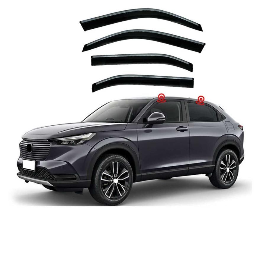 車用サイドバイザー ホンダ 新型 ヴェゼル RV系 専用 ドアバイザー サイドバイザー 車種専用設計 カーレインシールド トリムカバー 雨除け 換気 ドアバイザー 半