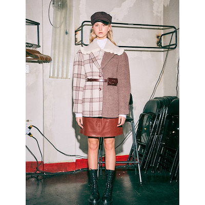 Near&Dear ボリュームス チェック ミドル ボタン ダウン