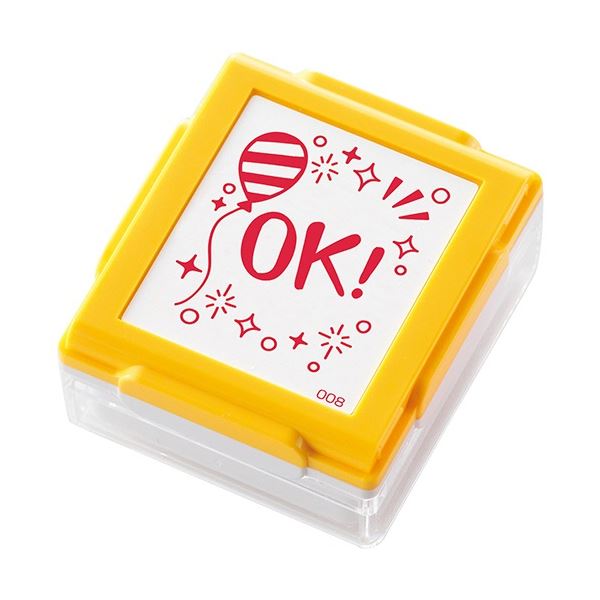 (まとめ) シヤチハタ いいね スタンプくん イエロー OK PEW-A1-R-08 1個 (×20セット)