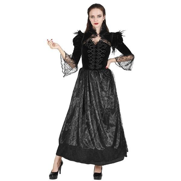 【一部分3日内出荷】ハロウィン衣装 吸血鬼 魔女 バンパイア コスチューム デビル レディース ワンピース 2点セット 黒 成人 cosplay 仮装 Halloween 演出服 女性