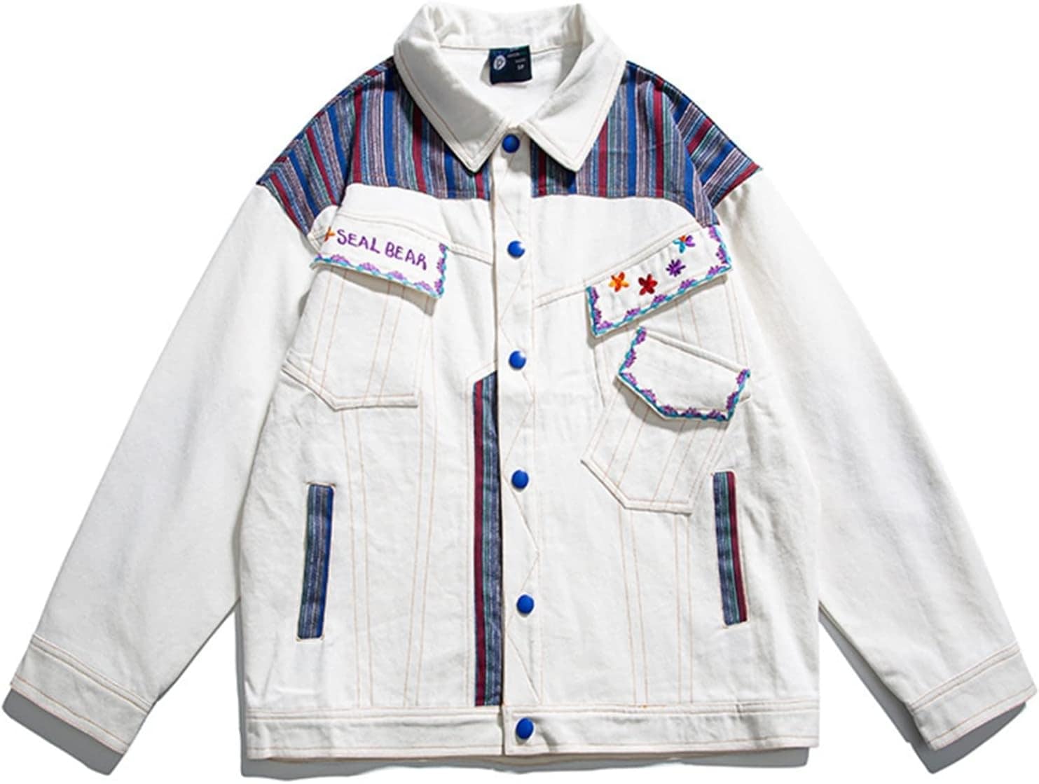 綿 ジャケット メンズ 春 秋 アウター クラッシック 刺繍 多ポケット パッチワーク カジュアル ジャンパー ブルゾン ストリート ハイキング 通学通勤 薄手 おおきいサイズ おしゃれ ユニセックス