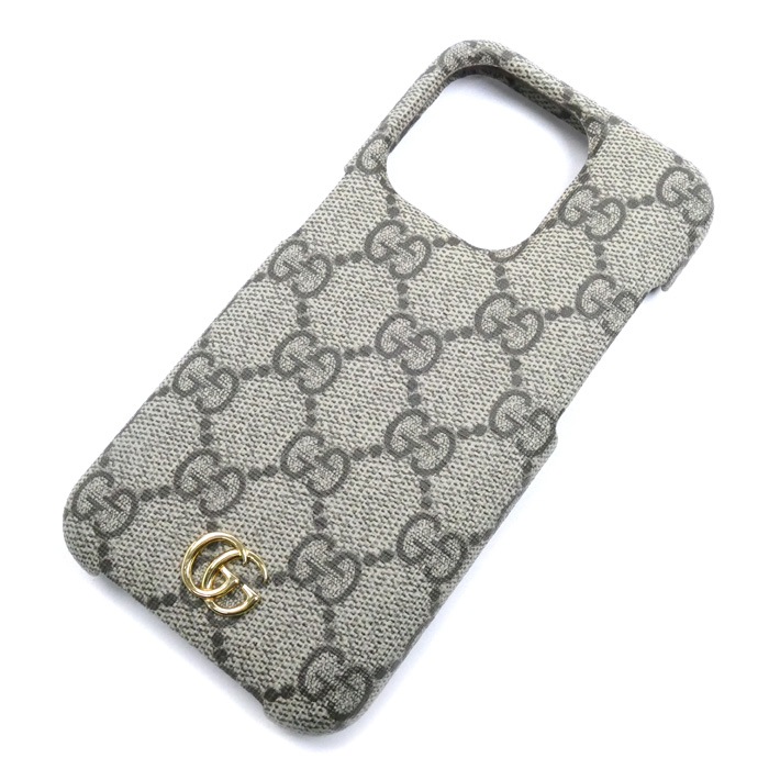 GUCCI グッチ オフィディア iPhone 15 Pro ケース 携帯・スマホアクセサリー ベージュ/エボニー 763801 K5I0G 9742 ユニセックス 中古