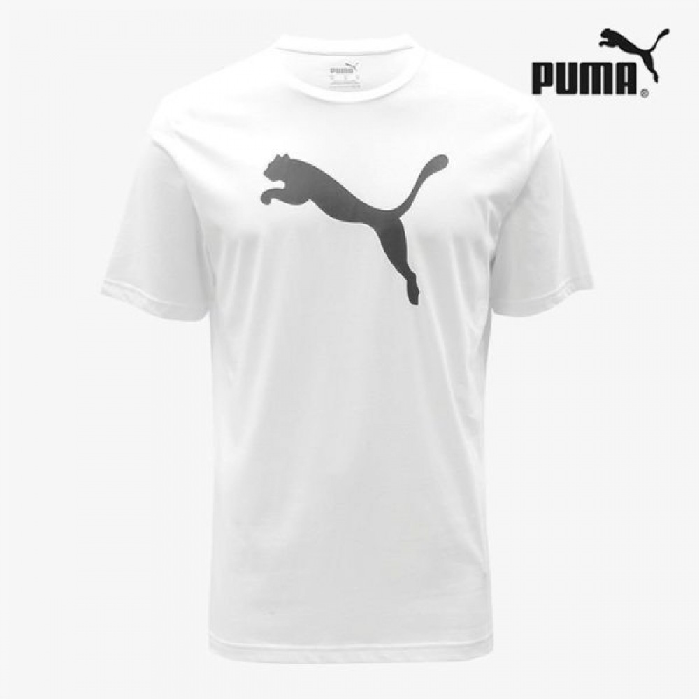 プーマガレリアプーマチームライズロゴメンズカジュアルラウンドコットン半袖Tシャツ