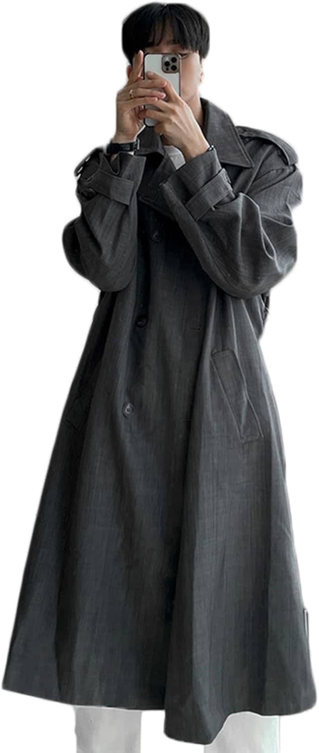 チェスターコート メンズ スプリングコート トレンチコート ロング丈 カジュアル ビジネス タウンユース オーバー オシャレ 男性用 春秋 アウトドア 薄手 防寒 防風 大きいサイズ アウタ