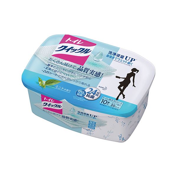 (まとめ) 花王 トイレクイックル 本体 1箱(10枚) (×30セット)