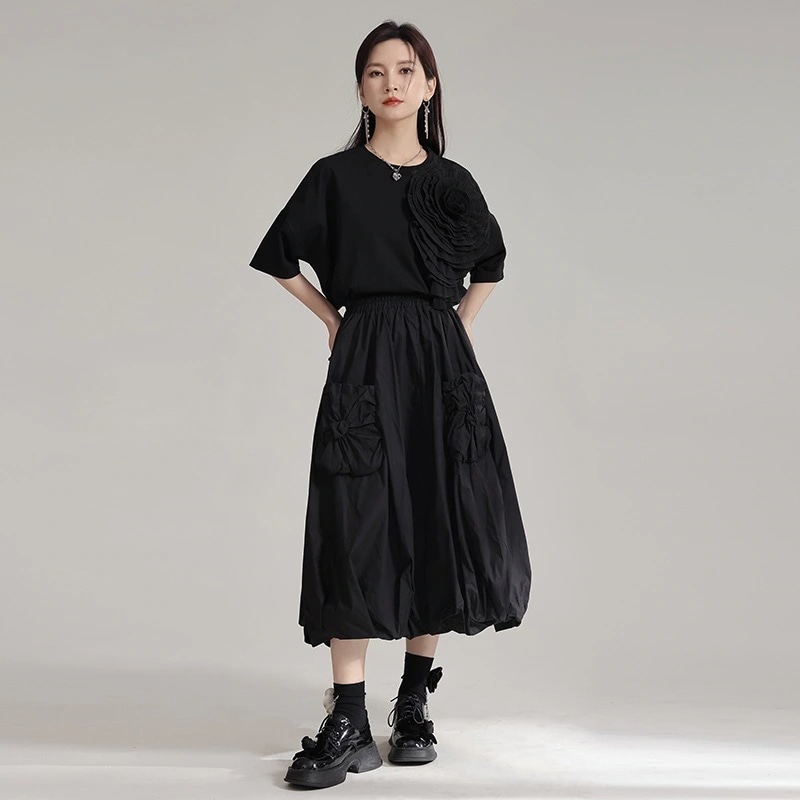【J.Fashion】 ポケッ今週の割引は 25% オフですト スカート ドッキング レディース スカート 関連商品は店で購入可能