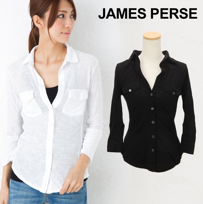 JAMES PERSE ジェームスパース Contrast Panel shirt コントラスト パネル シャツ [ WUA3042 ] SHEER SLUB SIDE PANEL SHIRT ジ