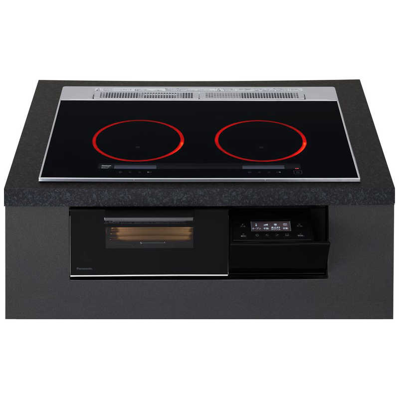 パナソニック　Panasonic　ビルトインIHクッキングヒーター Aシリーズ [75cm幅 2口IH] ジェットブラック(宅配商品)　KZ-CA17WK
