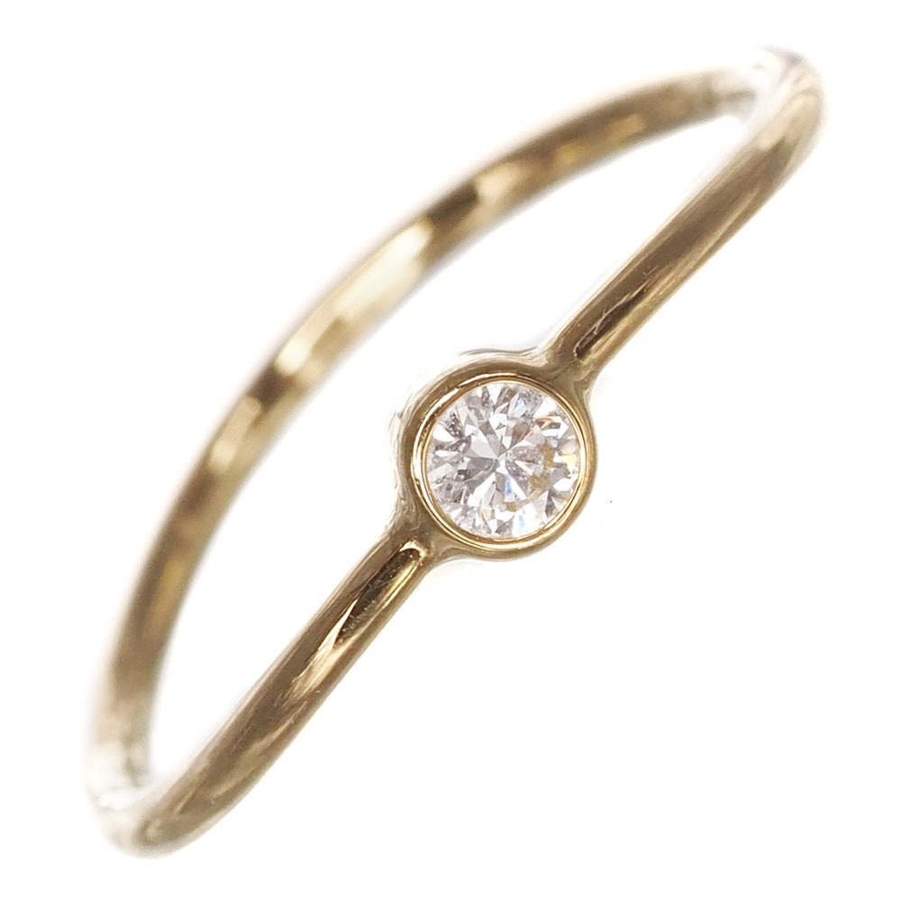 人気のクリスマスアイテムがいっぱい！ ウェーブ 中古 リング指輪 レディース 6号 ダイヤモンド K18ゴールド エルサペレッティ シングルロウ 指輪