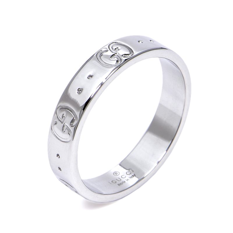 GUCCI 660070-J8502-9000-7 グッチ GGアイコン リング K18ホワイトゴールド GUCCI 純正BOX/保護袋/コントロールカード