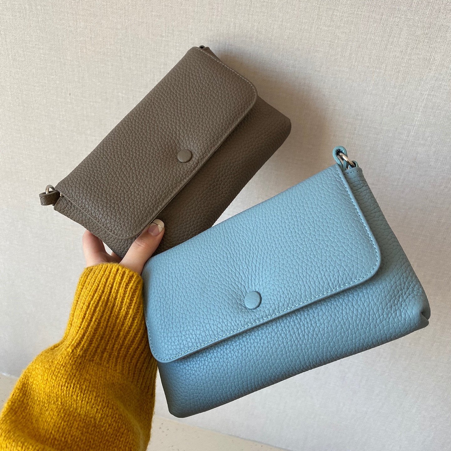 牛革 ショルダー バッグ 2color 韓国 ファッション