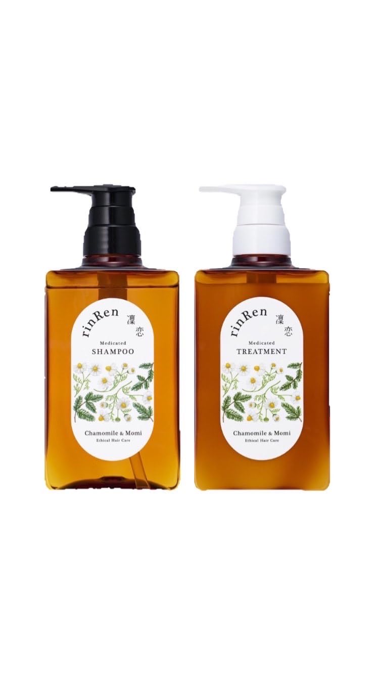 [薬用 スカルプケア] 凜恋/rinRen（リンレン） シャンプー トリートメント セット カモミール＆モミ 400ml 医薬部外品 無添加 ノンシリコン