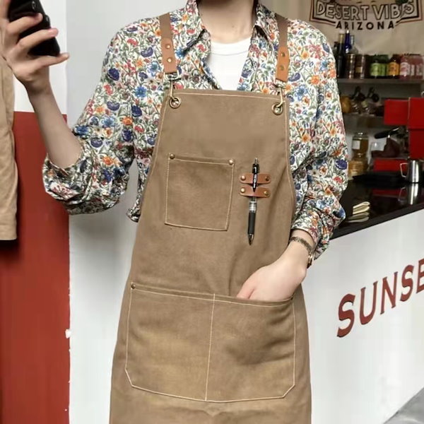 Qoo10] 花屋ミルクティーエプロン おしゃれ かわ