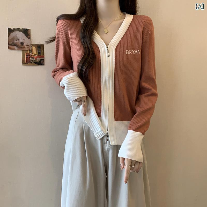 Xiaoxiangfeng セーター ジャケット 女性の ための 春と 秋