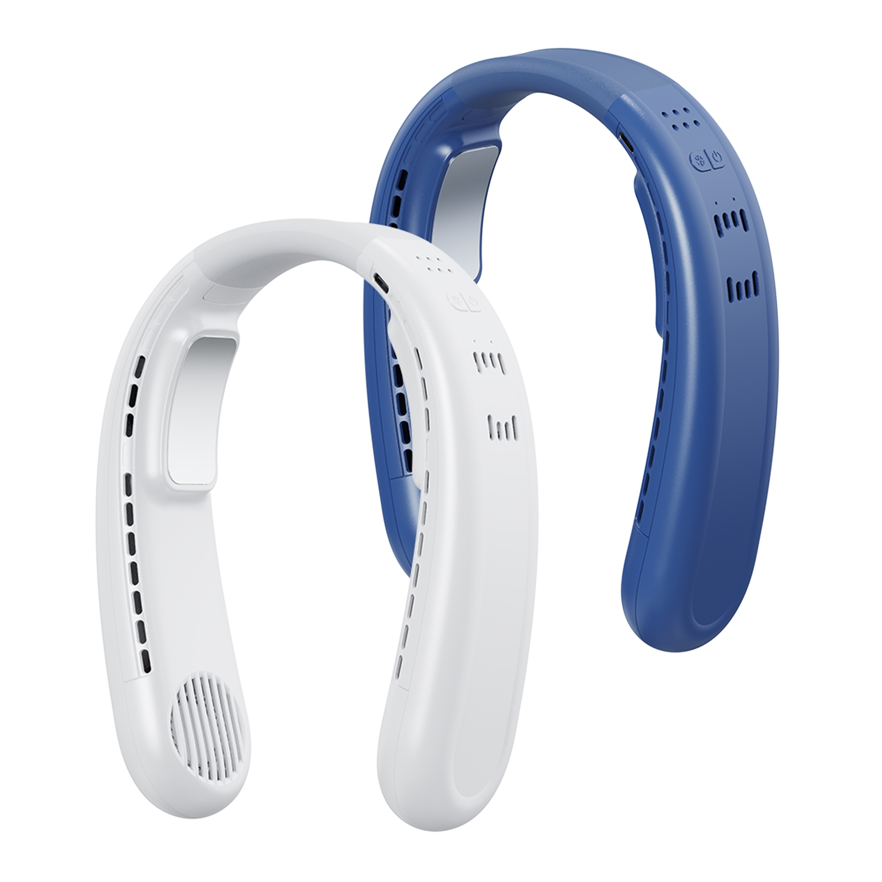 クールネックファン ネッククーラー 扇風機 Wクール構造 瞬間冷却 ペルチェ素子 半導体冷却システム 上下送風 WITSEGA ネッククールファン F63