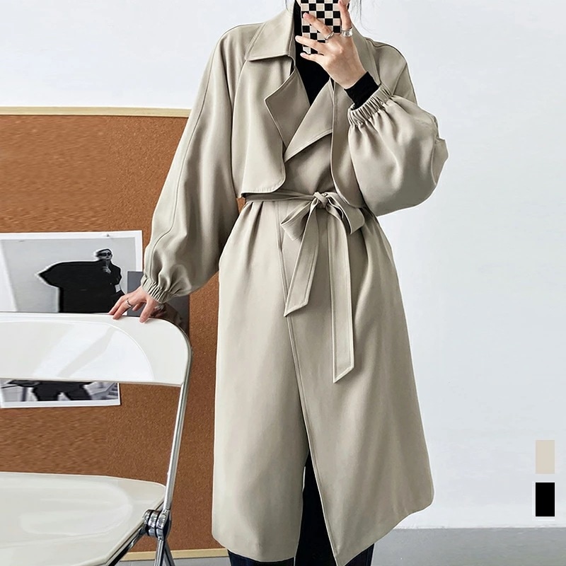 【短納期】春服日替わり コート トレンチコート レディース ベルト付き ロング 春秋 アウター スプリングコート おしゃれ ロング 上品 おしゃれ 人気 無地 7,388円