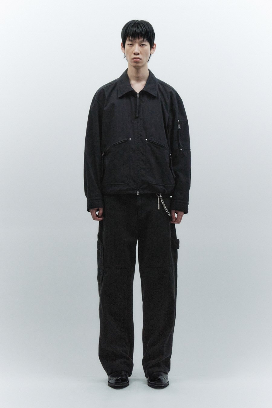 【INSILENCE】 GARMENT DYED PAINTER PANTS : BLACK 15,968円