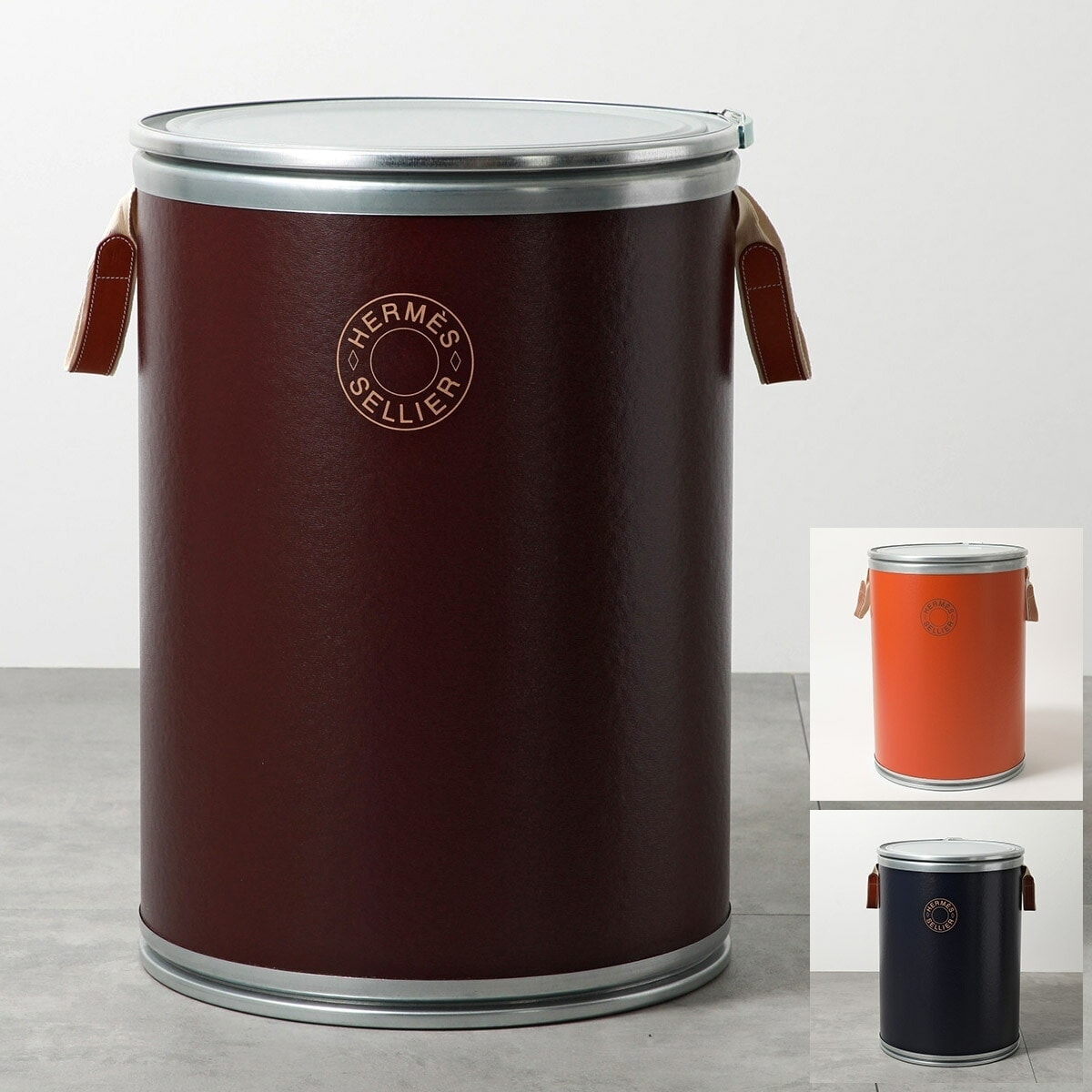 HERMES エルメス サドルボックス SADDLE BOX H800104E レディース メンズ インテリア 小物入れ 収納BOX 馬具缶 カラー3色