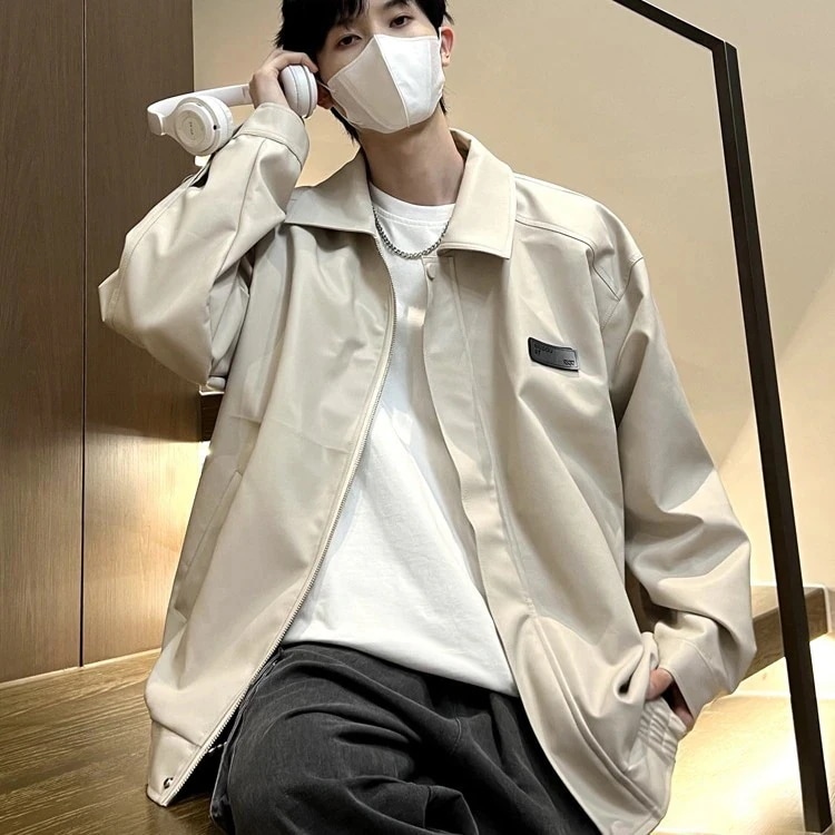 人气新作PUレザージャケットジャケットルーズカジュアルワークレザージャケットジャケット