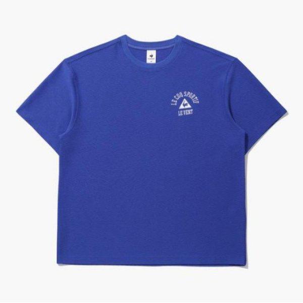 半袖Tシャツ KQF QQ123LRS22-BLU ジャカードコットン半袖Tシャツ / BLU