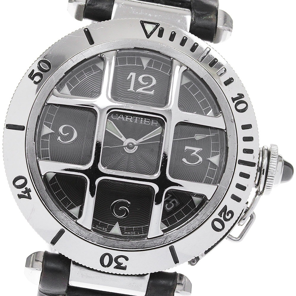 カルティエ CARTIER W310625 パシャグリッド 自動巻き メンズ _826464【中古】