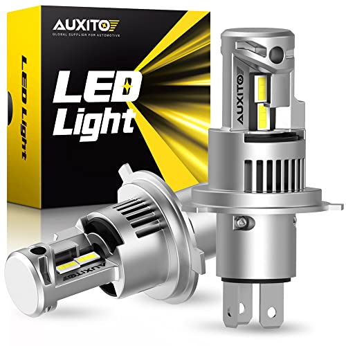 AUXITO H4 Hi/Lo LEDヘッドライト 車用 新基準車検対応 高輝度LEDチップ搭載 爆光 5倍明るさUP 純正ハロゲンと発光点一致 高輝度6000K 12V車対応 定電流回路搭載 長寿命