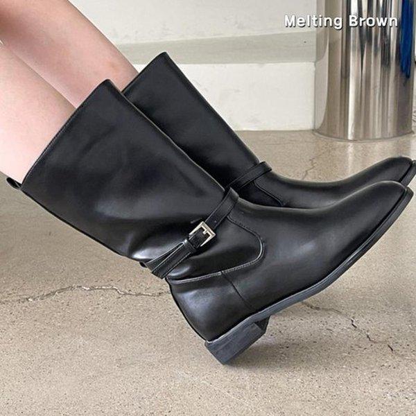 女性ベルテッドブーツ ミドルブーツ K77