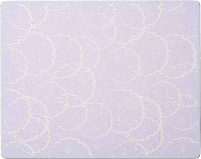 珪藻土バスマット 細幅版 足早風呂マット コンパクト 34×43cm 加賀友禅シリーズ（雪輪）