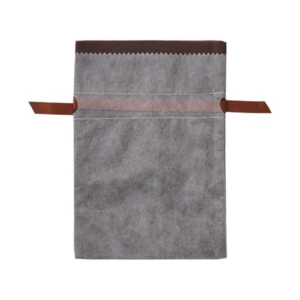 （まとめ）店研創意 不織布リボン付きギフトバッグ ブラウン 19x27.5x10cm 10枚[x3]