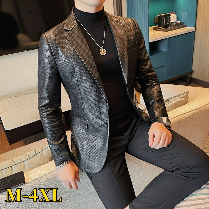 フェイクレザー テーラードジャケット メンズ かっこいい レザージャケット ブレザー レザーコート 革ジャン 皮ジャン スリムシルエット カジュアル メンズスーツジャケット フォーマル ビジネスジャ