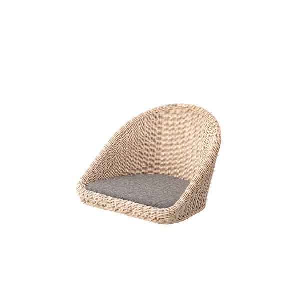 ラタン フロアチェア/椅子 ナチュラル 約W53xD49xH38xSH7cm 完成品