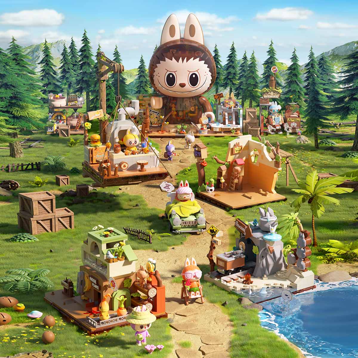 公式正規品POP MART LABUBU THE MONSTERS Forest Secret Base シリーズブロックフィギュア Part 2