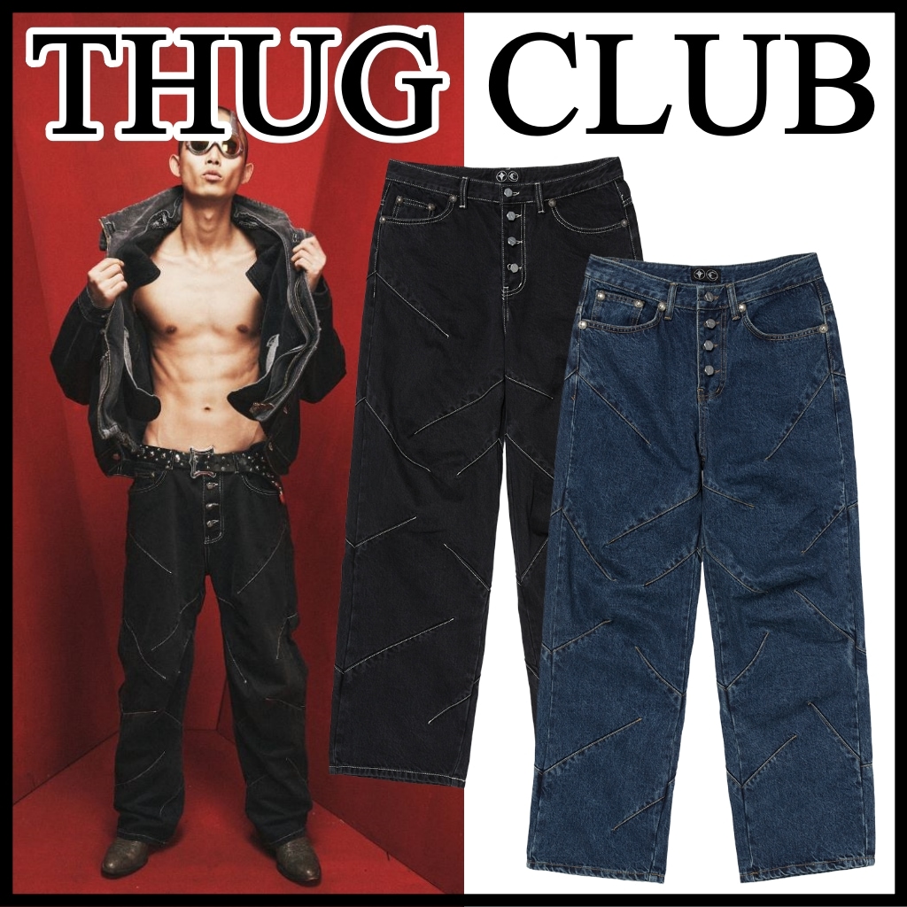 【Thug Club】 TC Pin Denim Pants [正規品] サグクラブ デニムパンツ THUGCLUB ジーン 韓国 ジーパン メンズ パンツ ズボン