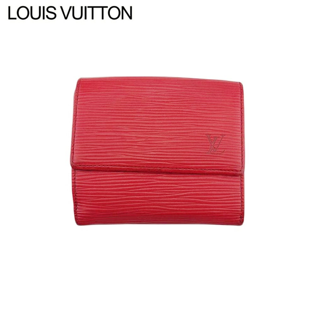 ルイ ヴィトン Wホック 財布 三つ折り レディース メンズ ポルトモネビエカルトクレディ M63487 エピ LOUIS VUITTON 中古