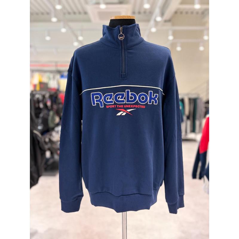 [驪州店] RETS4FM22N3 UNIツートンベクターハーフジップスウェットシャツ 男女共用長袖Tシャツ