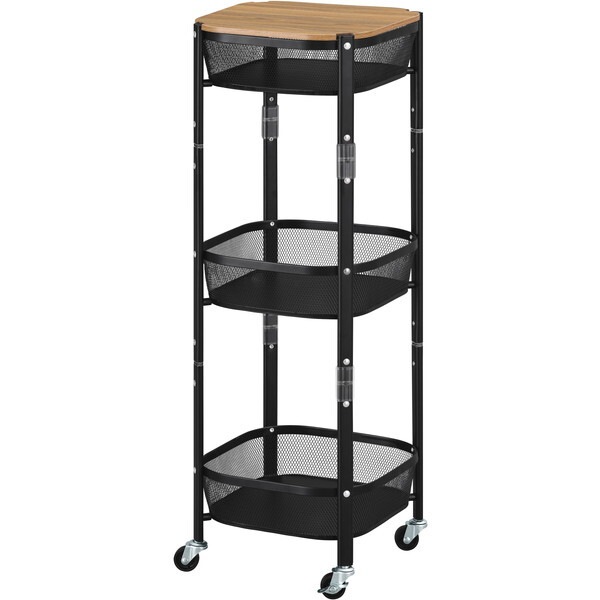 MUW-S3 ブラック マルチワゴン 角型3段 メーカー直送 5,059円