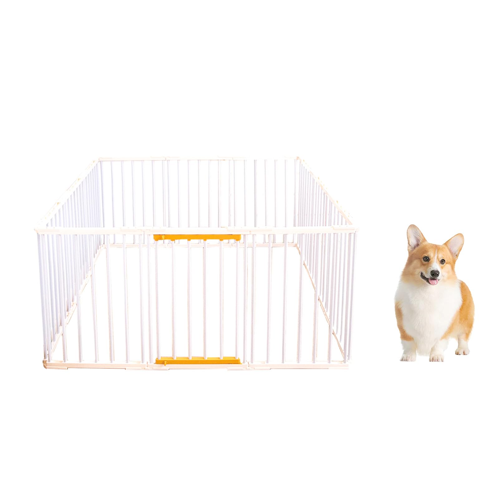 PETTOM ペットサークル 犬 サークルケージ 犬ゲージ 犬ケージ DIY 12枚 16枚 接続式 簡単組み立て 工具不要 折りたたみ 犬用 多頭 広げる レイアウト自由 168×84×70cm (