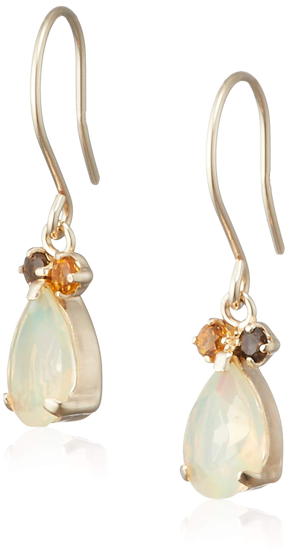 [キャーロ ディ ディアマンテ] CHIARO DI DIAMANTE K10イエローゴールド エチオピアオパール シトリン スモーキークォーツ ピアス CHS803