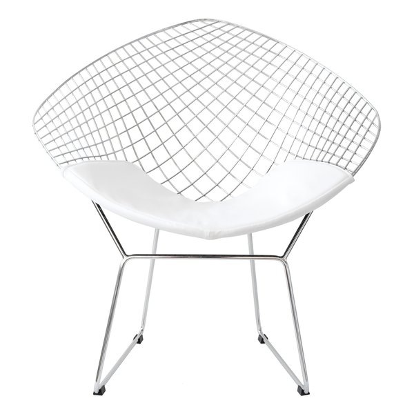 ハリー・ベルトイア ダイヤモンドチェア デザイナーズチェア/ホワイト PCK-021N ホワイト