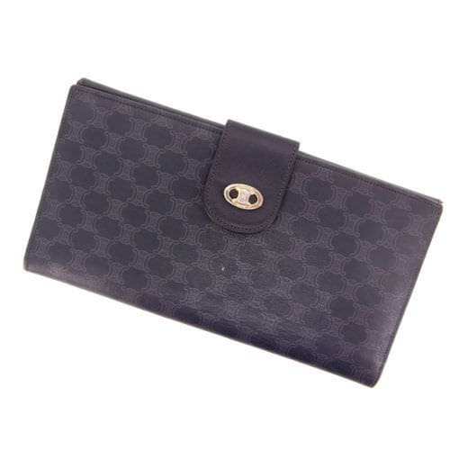 長財布 マカダム ネイビー 中古