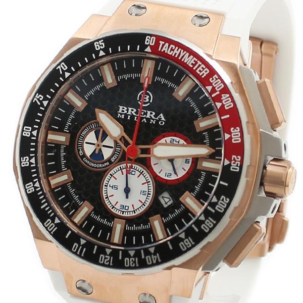 BRERA MILANO ブレラ ミラノ腕時計 BMGTQC4502B メンズ グランツーリスモ ジーティーツー GRANTURISMO GT2 クォーツ ブラック ホワイト