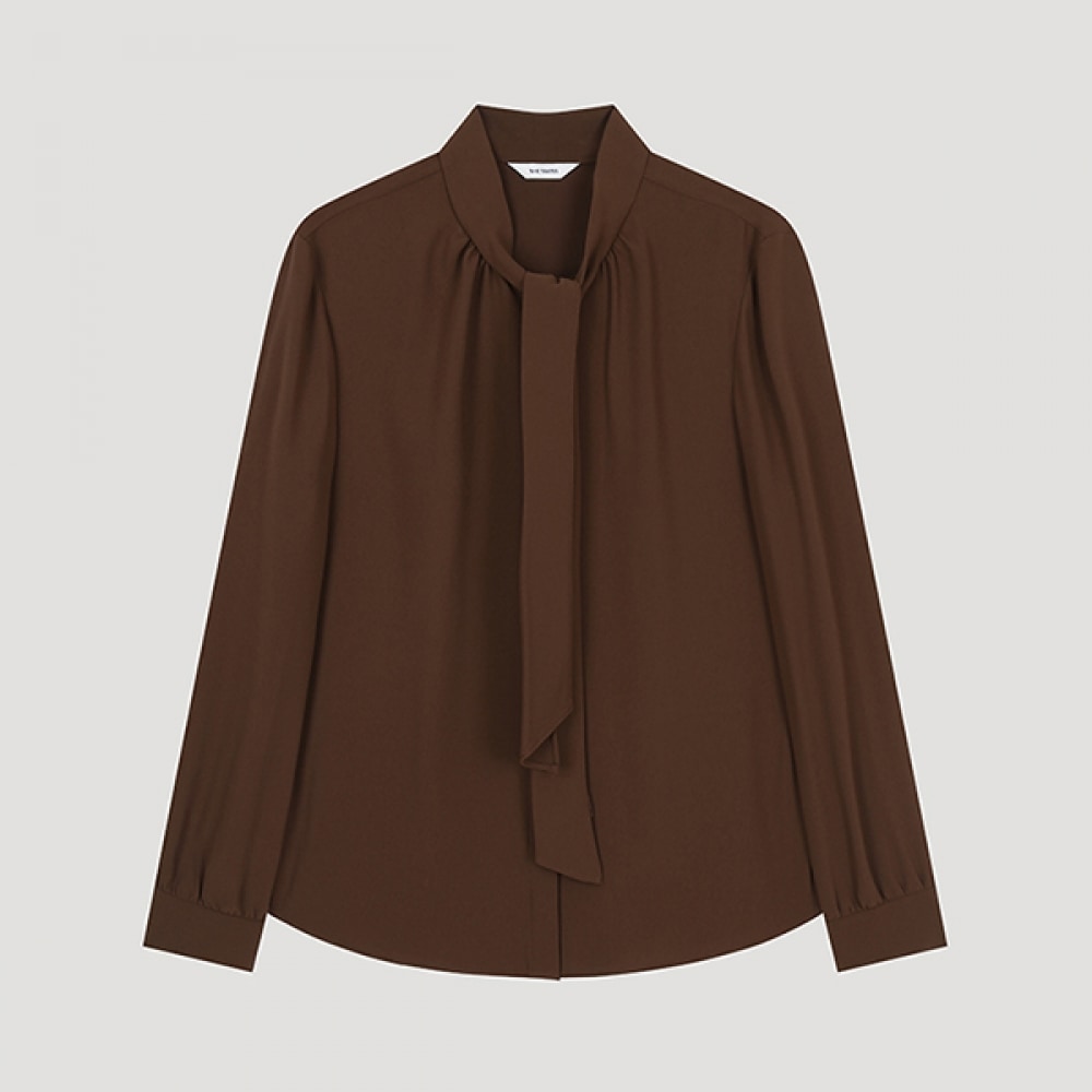 (シーズミス) シャーリングタイネックブラウス_swwblo42010_BR