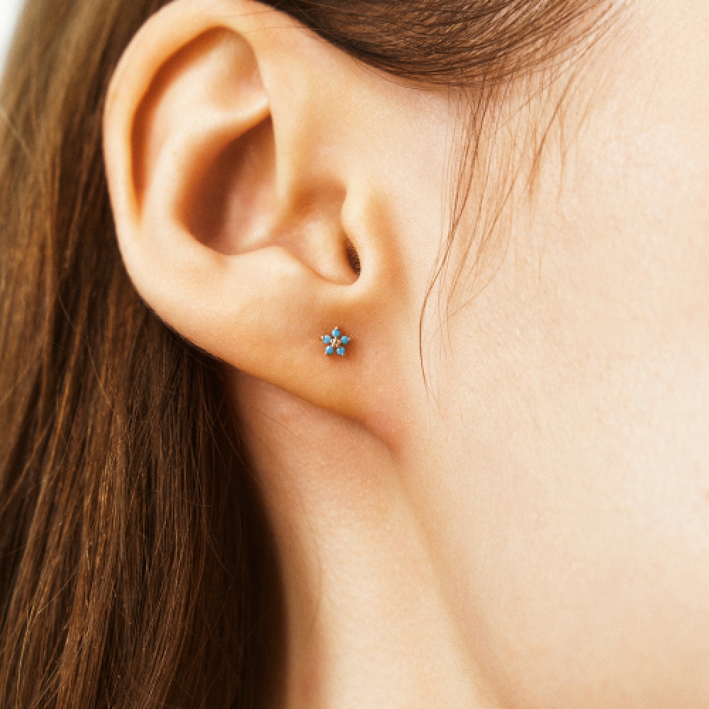 LUNNE 14k ターキーブロッサムミニピアス K14ゴールド #LFPI18