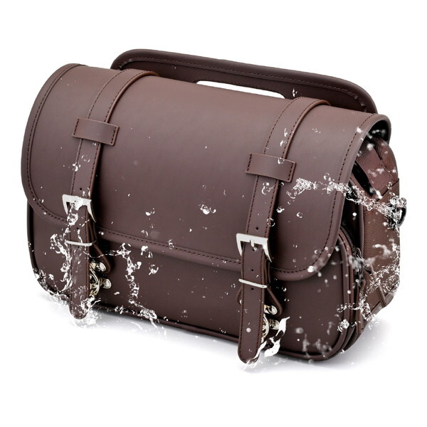 D48396Henly Begins サイドバッグ 9L インナー防水 マフラー側対応 DHS-56 プレーン/ブラウン