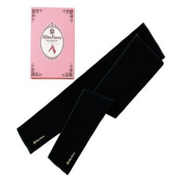 【着圧】ロマンスシェレーヌ レッグサポーター スリムフォース レッグサポーター ブラック【正規品】太もも ふくらはぎ 補正下着 着圧 補正サポーター 加圧下着 補整 矯正下着 補正インナー エステサロ