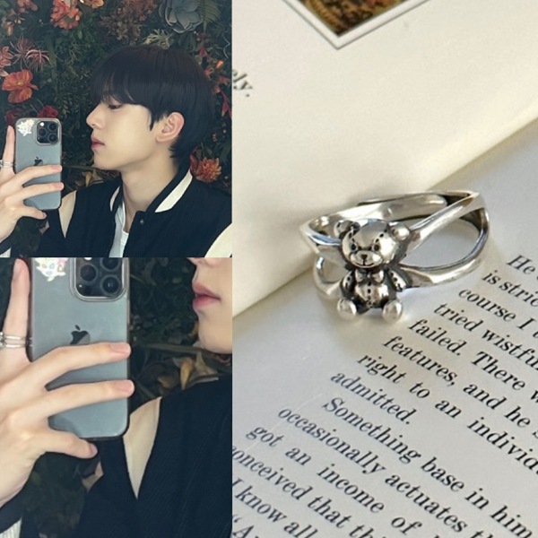 [ZB1 ハンユジン 着用] VINEDEW 基本ベアリングリング R-00174 シルバー